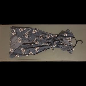 Long Blue Flower Dress